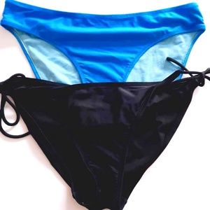 Bikini Bottom Bundle Black/Blue size 10/Medium
